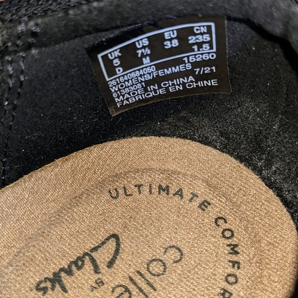 Women's Black Clarks Ultimate Comfort‎ Collection | Size 7.5 M - Picture 10 of 10